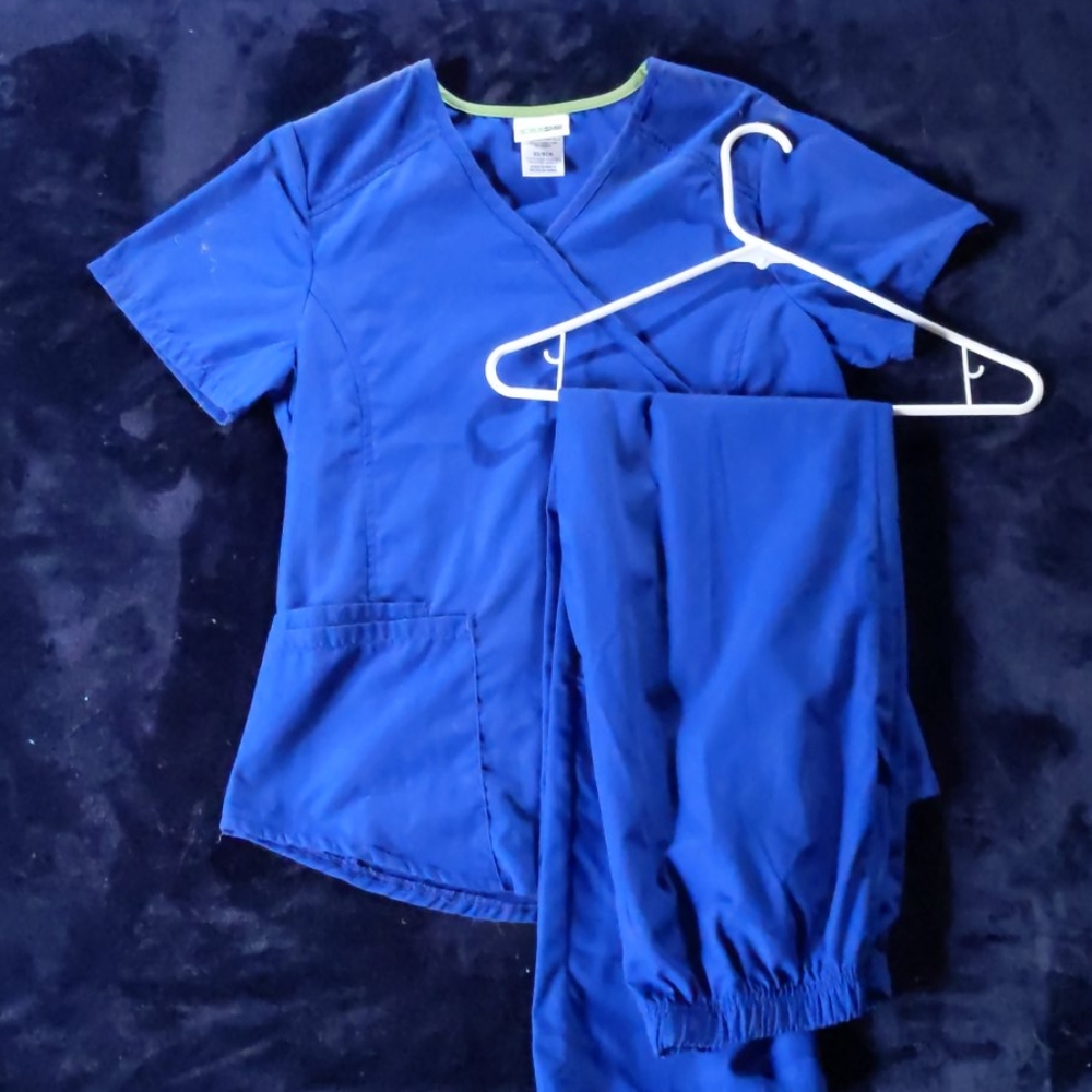 Royal Blue Scrub Set